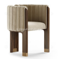 Italiaanse vintage kamelenvelvet stof enkele Crawford -stoelen